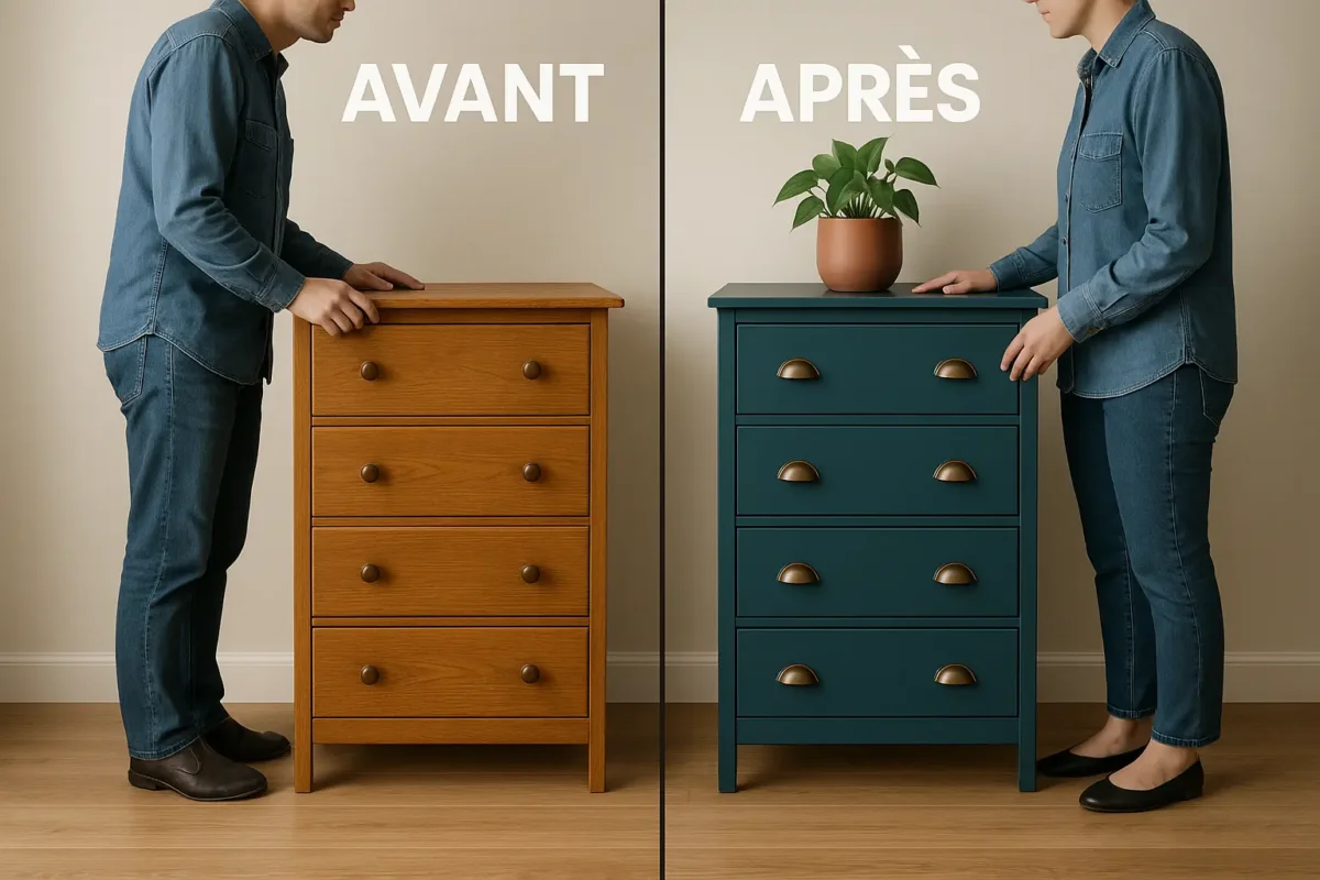 Meubles relookés avant-après : idées inspirantes