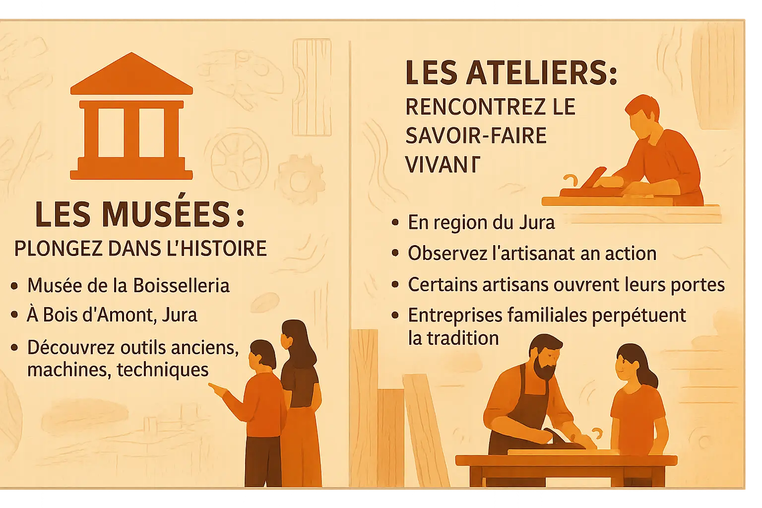 Outils de boissellerie en exposition