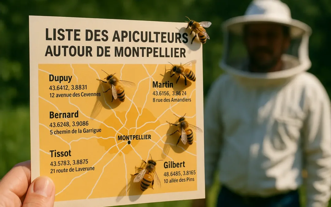Apiculteurs Montpellier : coordonnées adresses