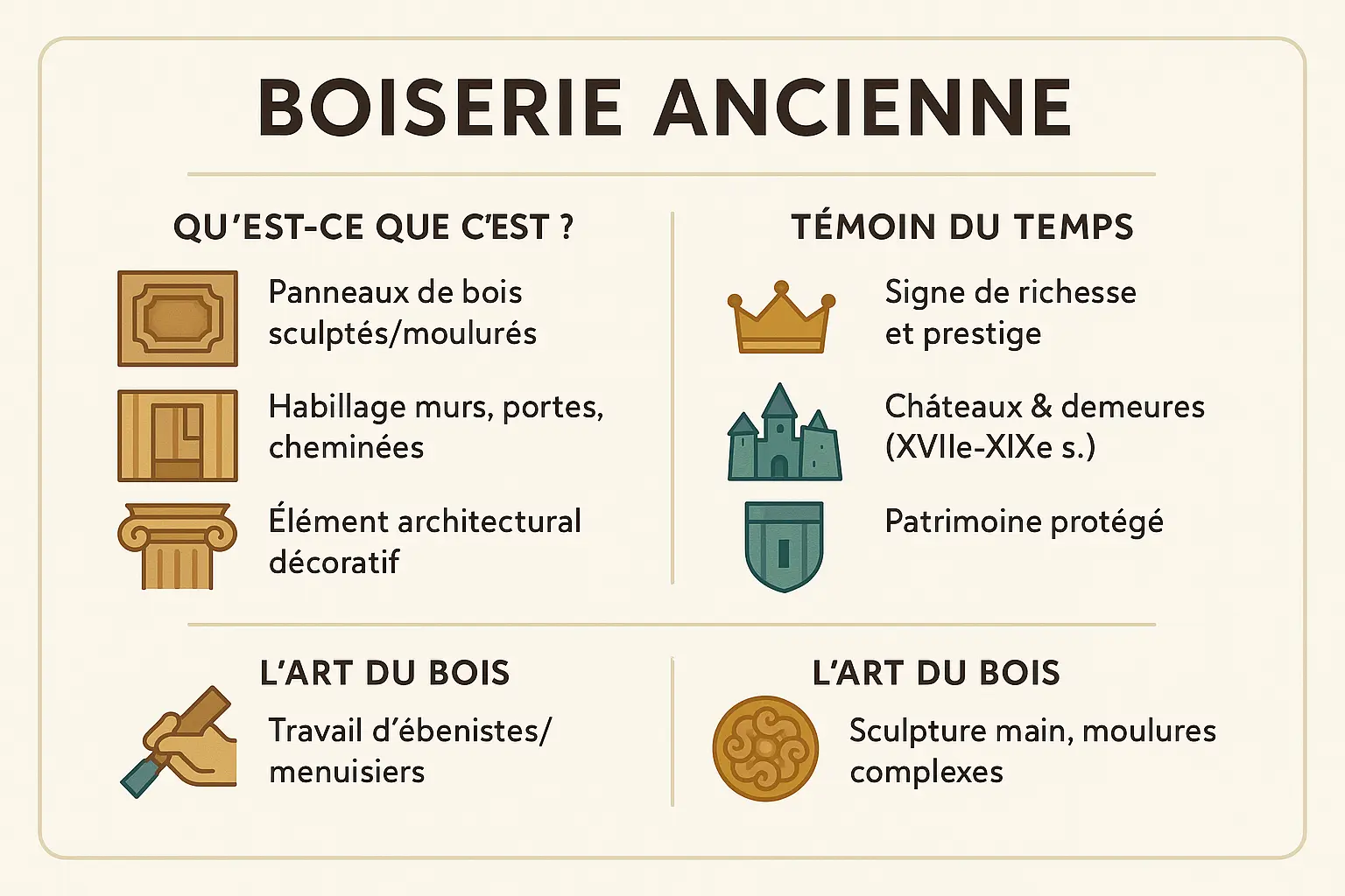 Exemple de boiserie ancienne