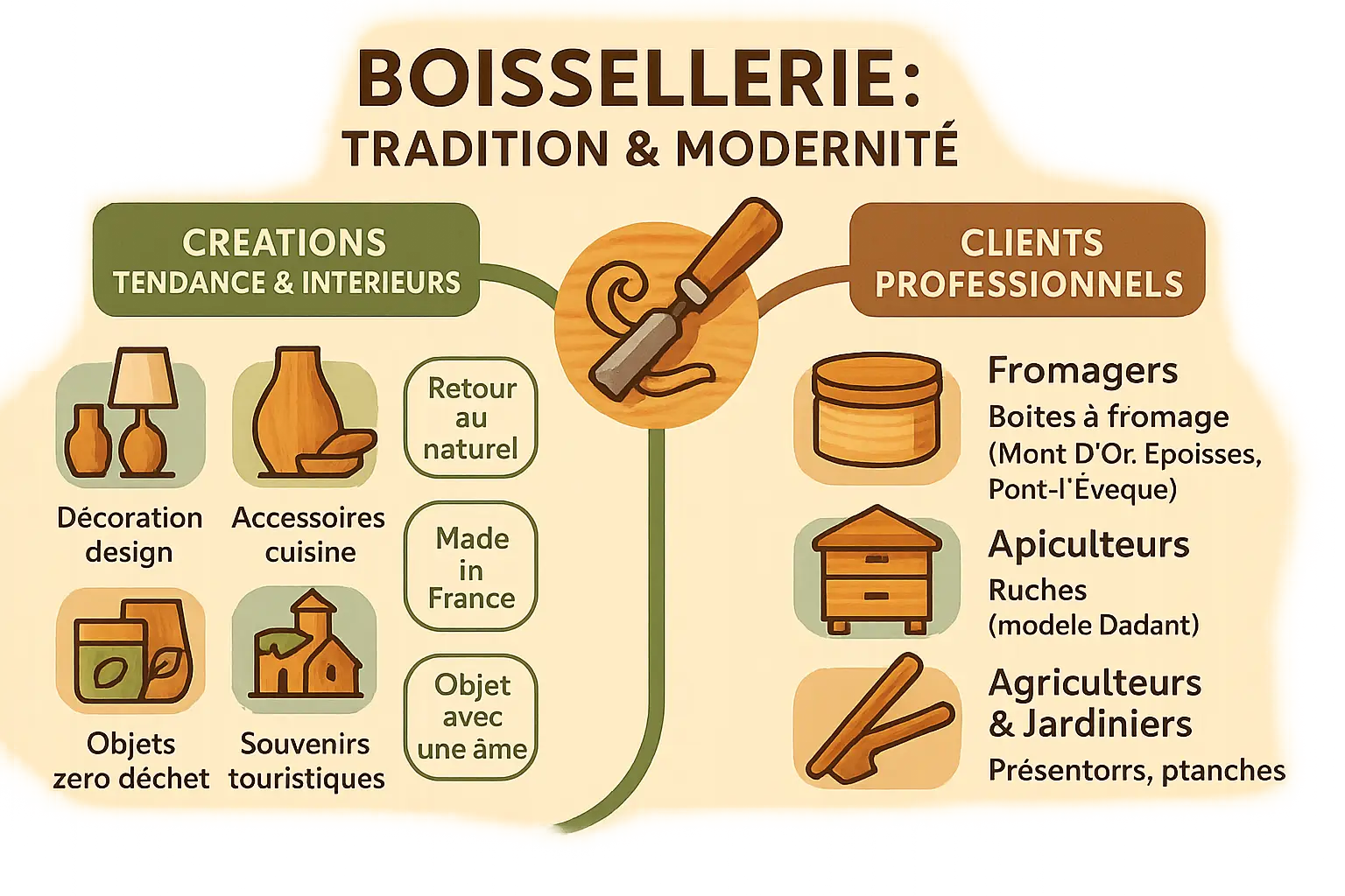 Créations en bois de boissellerie moderne