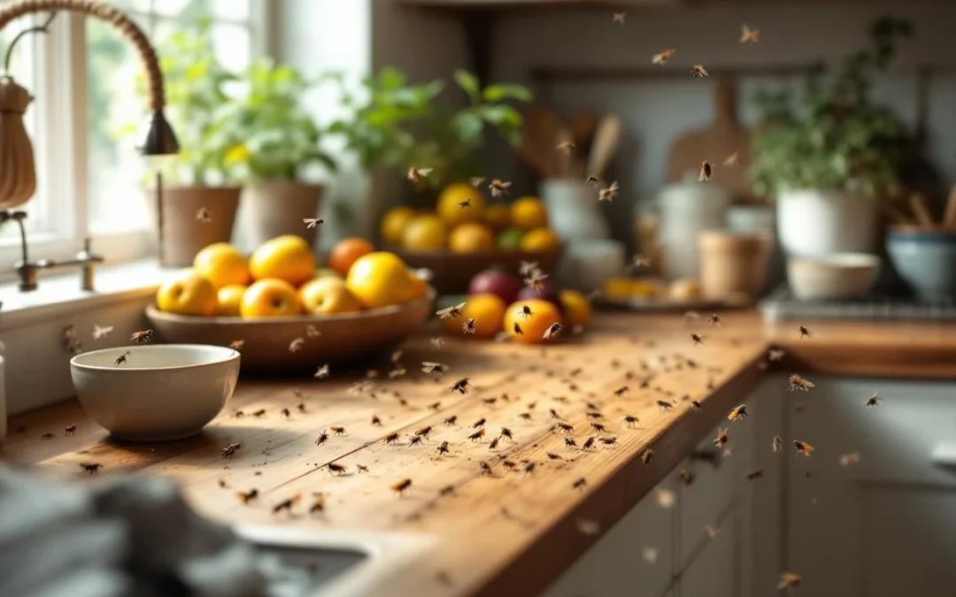 Pourquoi y a-t-il des moucherons dans la cuisine ?