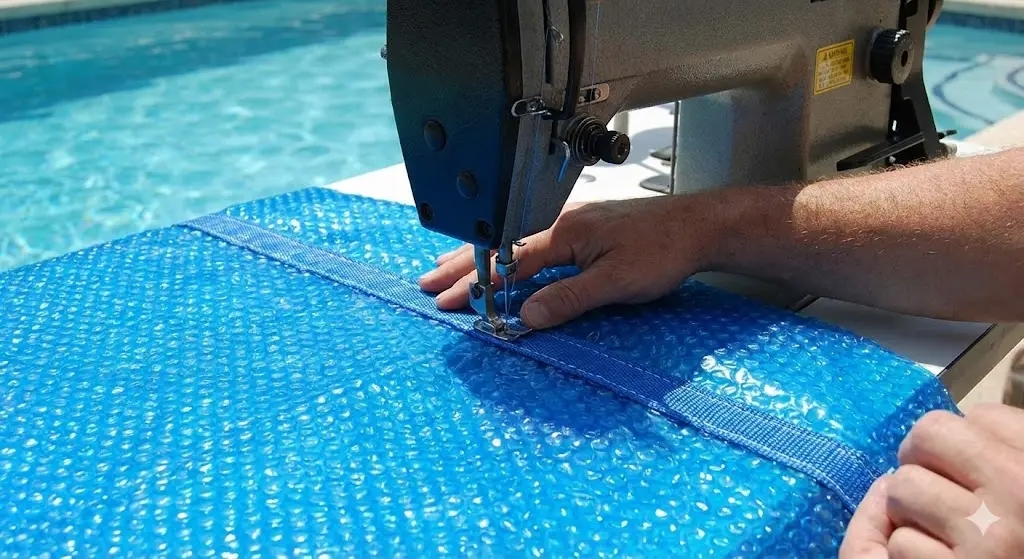 coudre une bache à bulle de piscine, comment faire ?