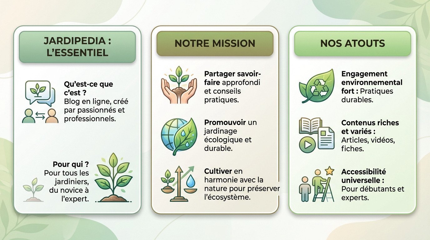 Présentation de la mission écologique de Jardipedia et ses atouts pour les jardiniers