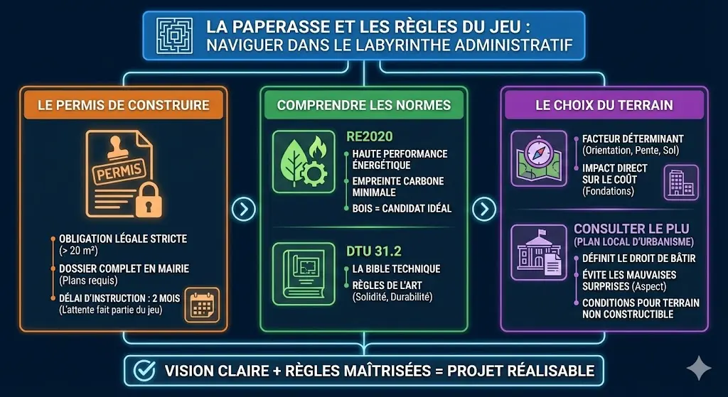 la paperasse pour savoir comment construire une maison en bois
