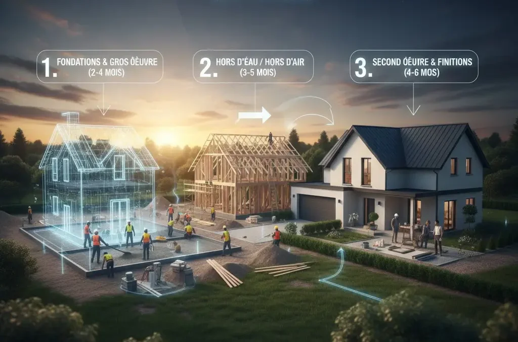 Combien de temps pour construire une maison : délais réels
