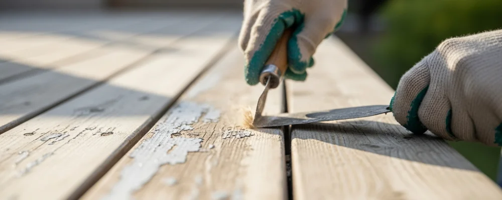 Préparation et décapage du bois extérieur avant rénovation — bois extérieur