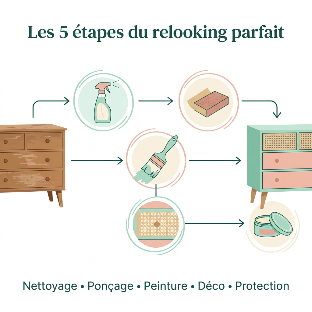 Infographie : relooker un meuble en bois