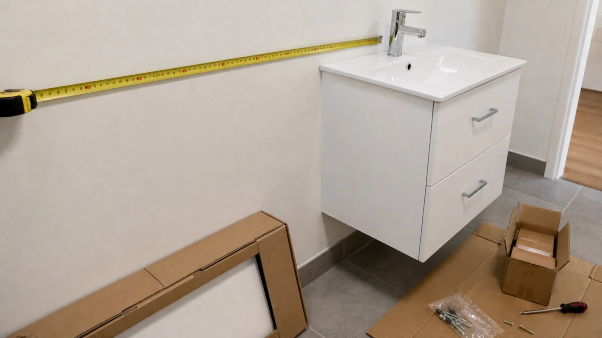 Choisir sa taille : du meuble 120 cm au format gain de place — meuble salle de bain brico dépôt