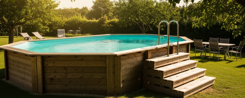 piscine semi enterrée bois