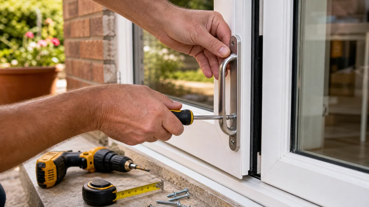 Comment rajouter poignée extérieure à porte-fenêtre PVC ?