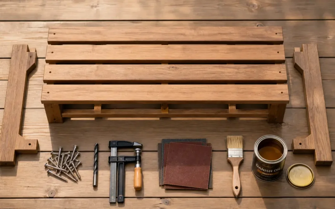 Fabriquer un banc en bois extérieur durable : bois, assemblage et protection contre l’humidité