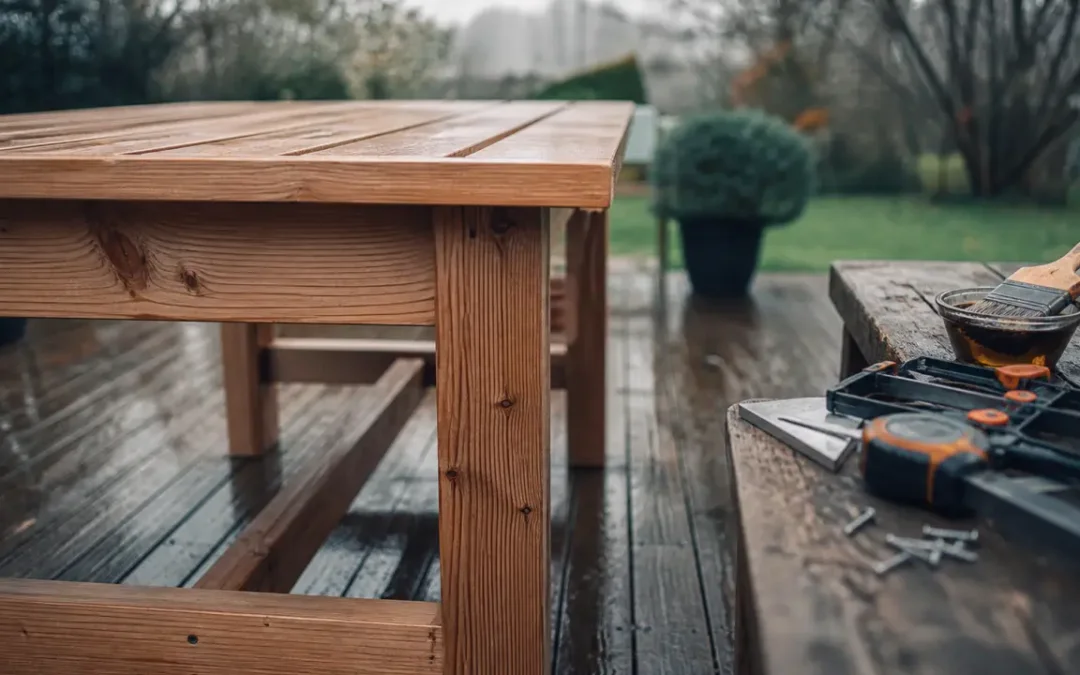 Fabriquer une table en bois d’extérieur : douglas, 75 cm et erreurs de vissage à éviter