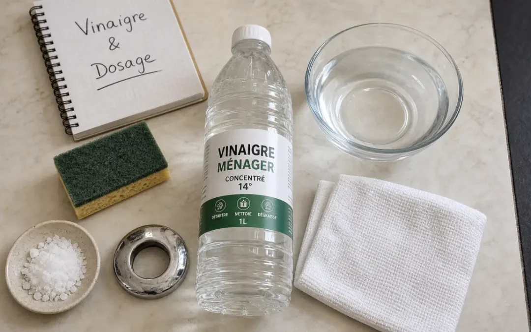 Vinaigre ménager : 8 %, 10 % ou 14 %, l’utilisation change tout
