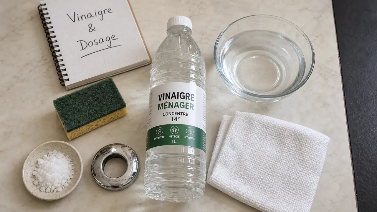 Vinaigre ménager utilisation : 8%, 10% ou 14%