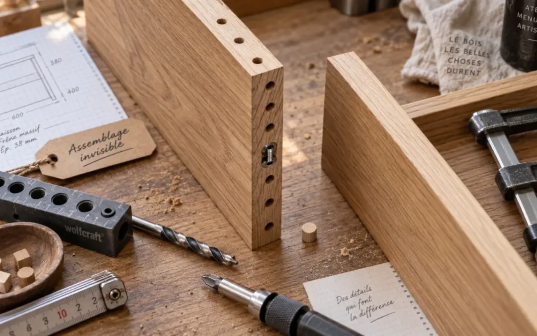 Assemblage invisible bois : choisir une fixation démontable selon le meuble