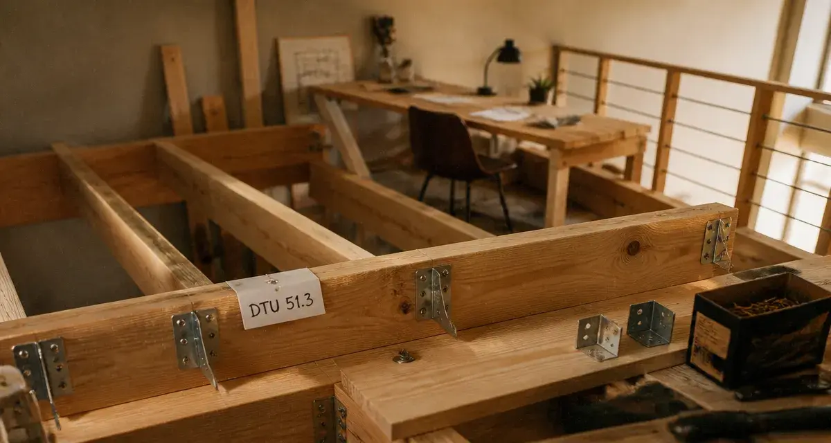 Bois pour mezzanine en construction : essences et règles de calcul