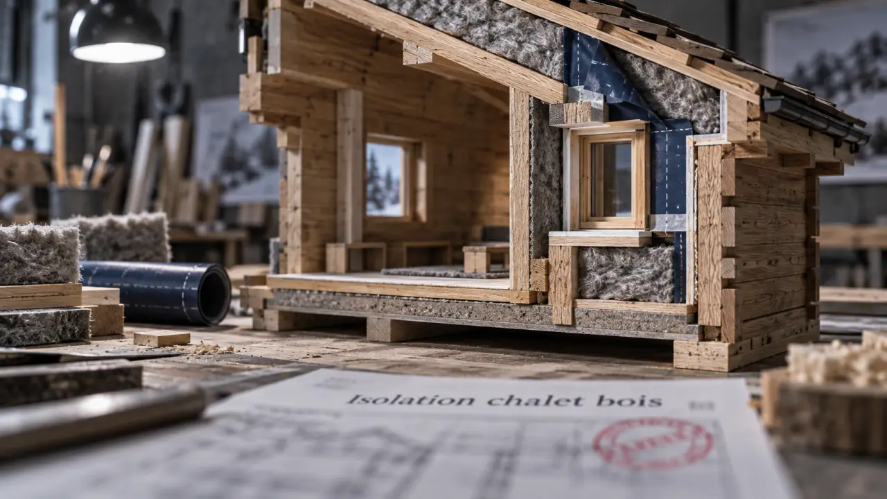 Isolation chalet bois : pare-vapeur mal posé, condensation dans les murs