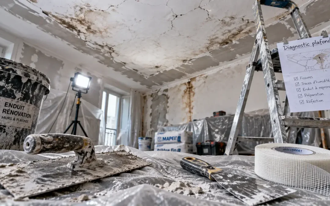 Rénover un plafond abîmé sans perdre de hauteur : traiter la cause avant la finition