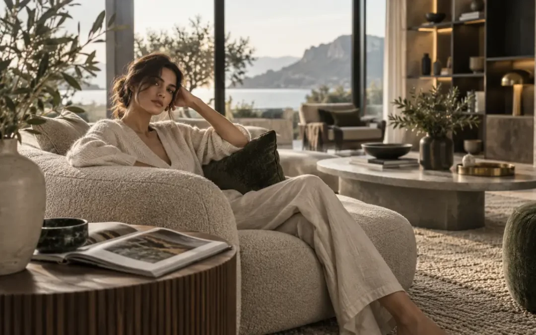 Style contemporain : une base neutre, des matières contrastées et un intérieur chaleureux